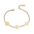 Arabic Calligraphy Four-Leaf Clover Charm Bracelet Gold - Islamic Jewelry CIGAONI