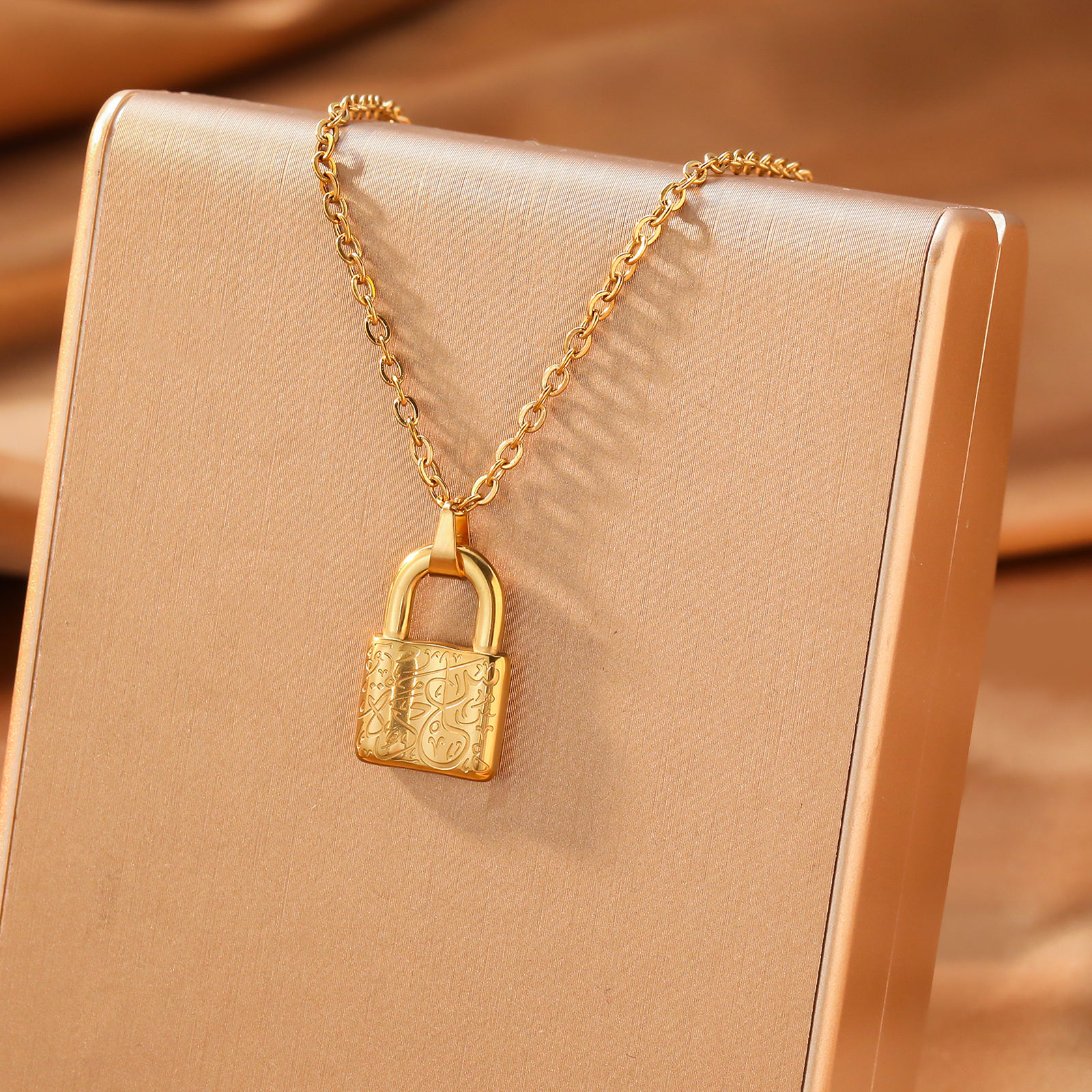 The Key to Faith Necklace - Handcrafted Arabic Script Lock & Key Pendant | Sacred Islamic Jewelry