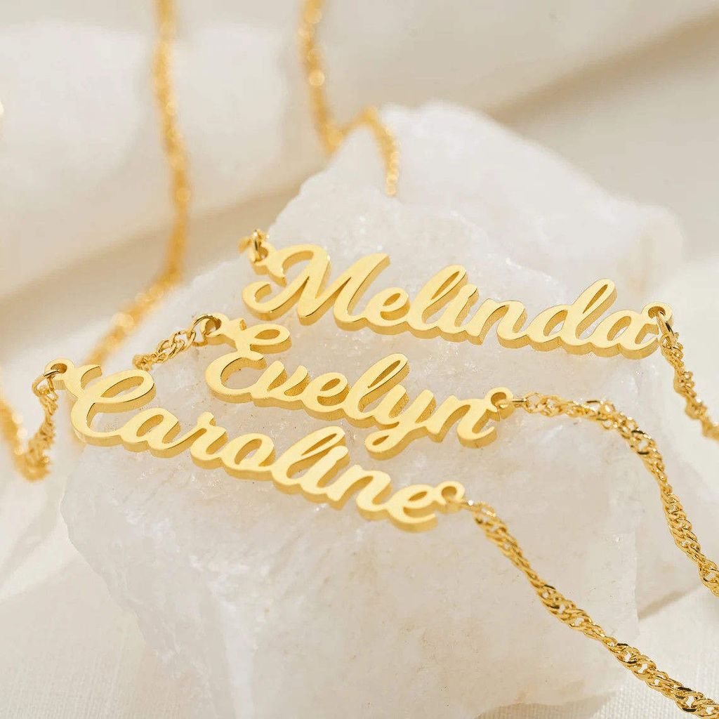 Arabic and English Name Necklace Set - Personalized Gifts for Eid, Weddings, and Anniversaries by Cigaoni