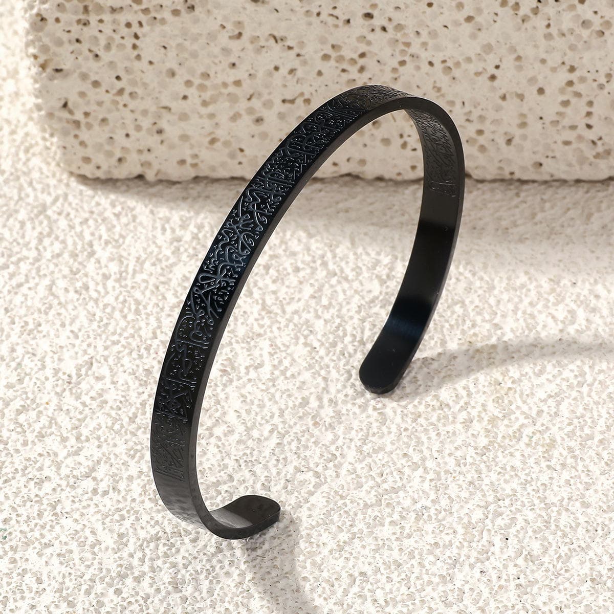 CIGAONI Pure Sanctuary | Ayatul Kursi Double-Sided Open Cuff Bangle