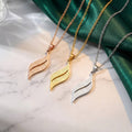 Eternal Flame of Faith Necklace – Gold, Silver & Rose Gold Triple Color Flat Lay | CIGAONI