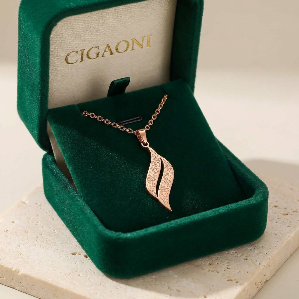 Eternal Flame of Faith Necklace in green gift box – Luxury Packaging | CIGAONI