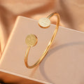 CIGAONI Sacred Heritage Bangle - Handcrafted Ma Shaa Allah & Al-Aqsa Relief Open Cuff | 18K Gold Plated Islamic Protection Jewelry