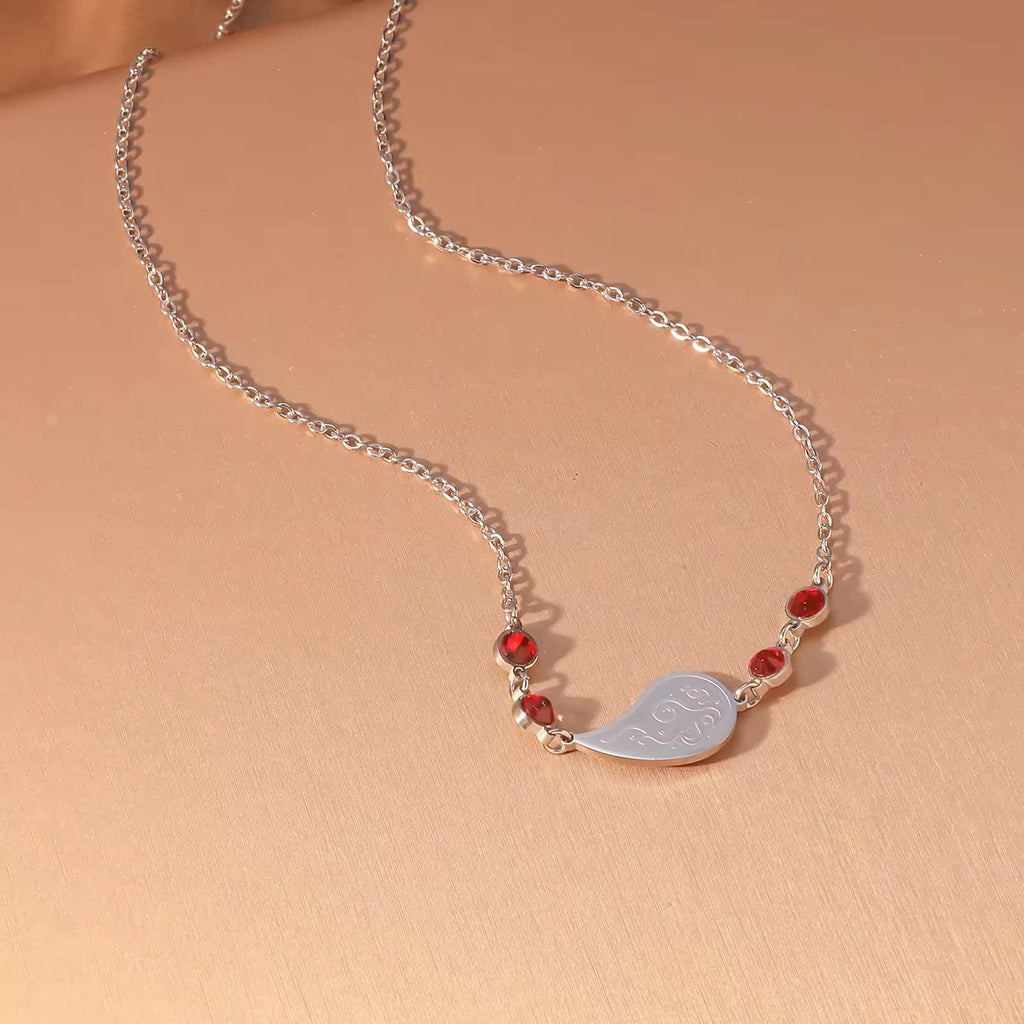 CIGAONI Dewdrop Serenity Necklace - gold teardrop pendant with clear cubic zirconia accent, elegant minimalist design