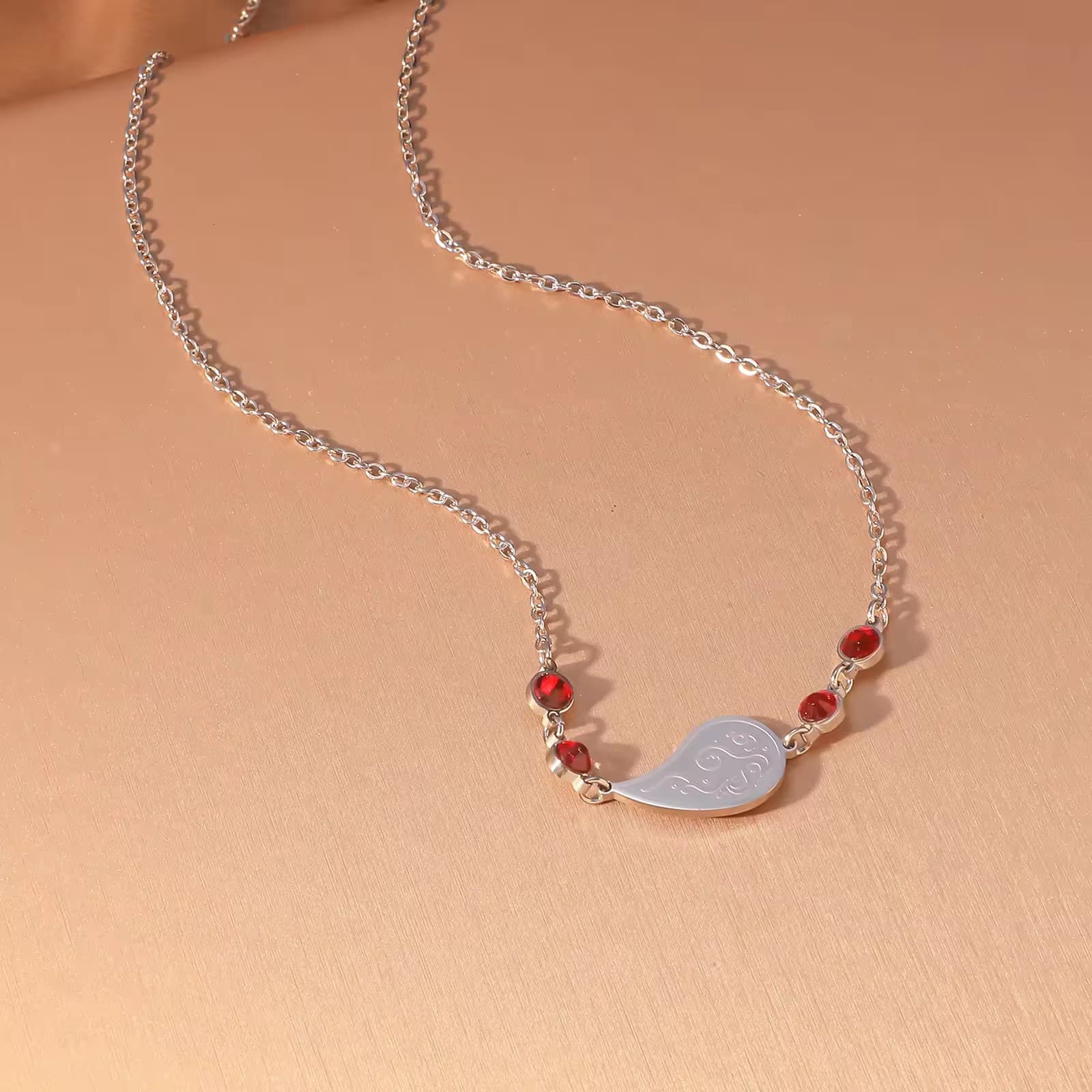 CIGAONI Dewdrop Serenity Necklace - gold teardrop pendant with clear cubic zirconia accent, elegant minimalist design