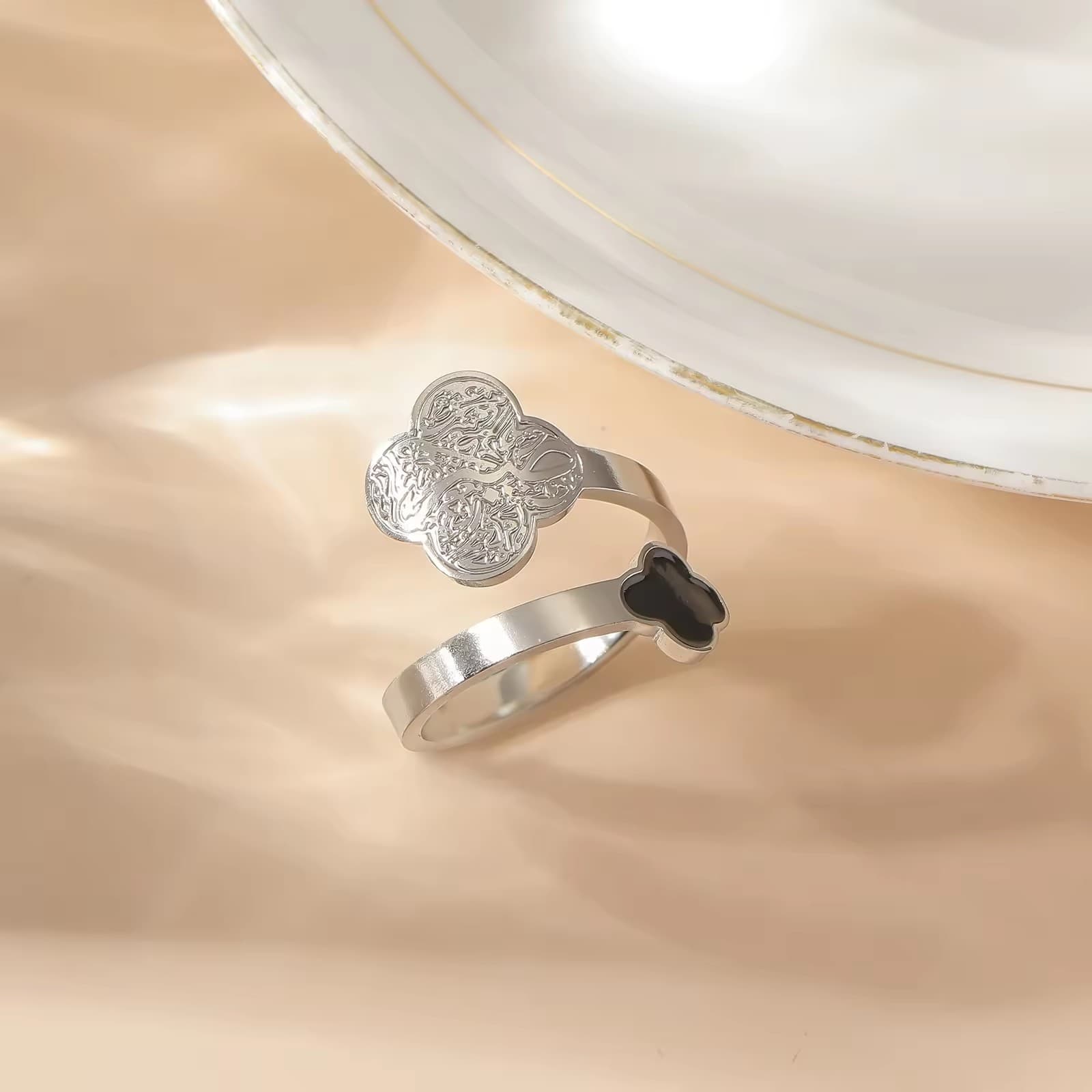 Silver Tawakkul Wrap Ring – Arabic Calligraphy Trust Virtue Ring | CIGAONI