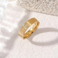 CIGAONI Eternal Verse | Full Arabic Calligraphy Stackable Band Ring – 18K Gold, Silver & Matte Black