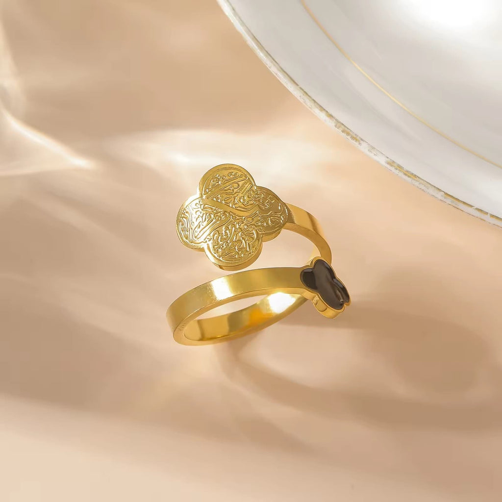 Gold Tawakkul Wrap Ring – Arabic Calligraphy Trust Virtue Ring | CIGAONI