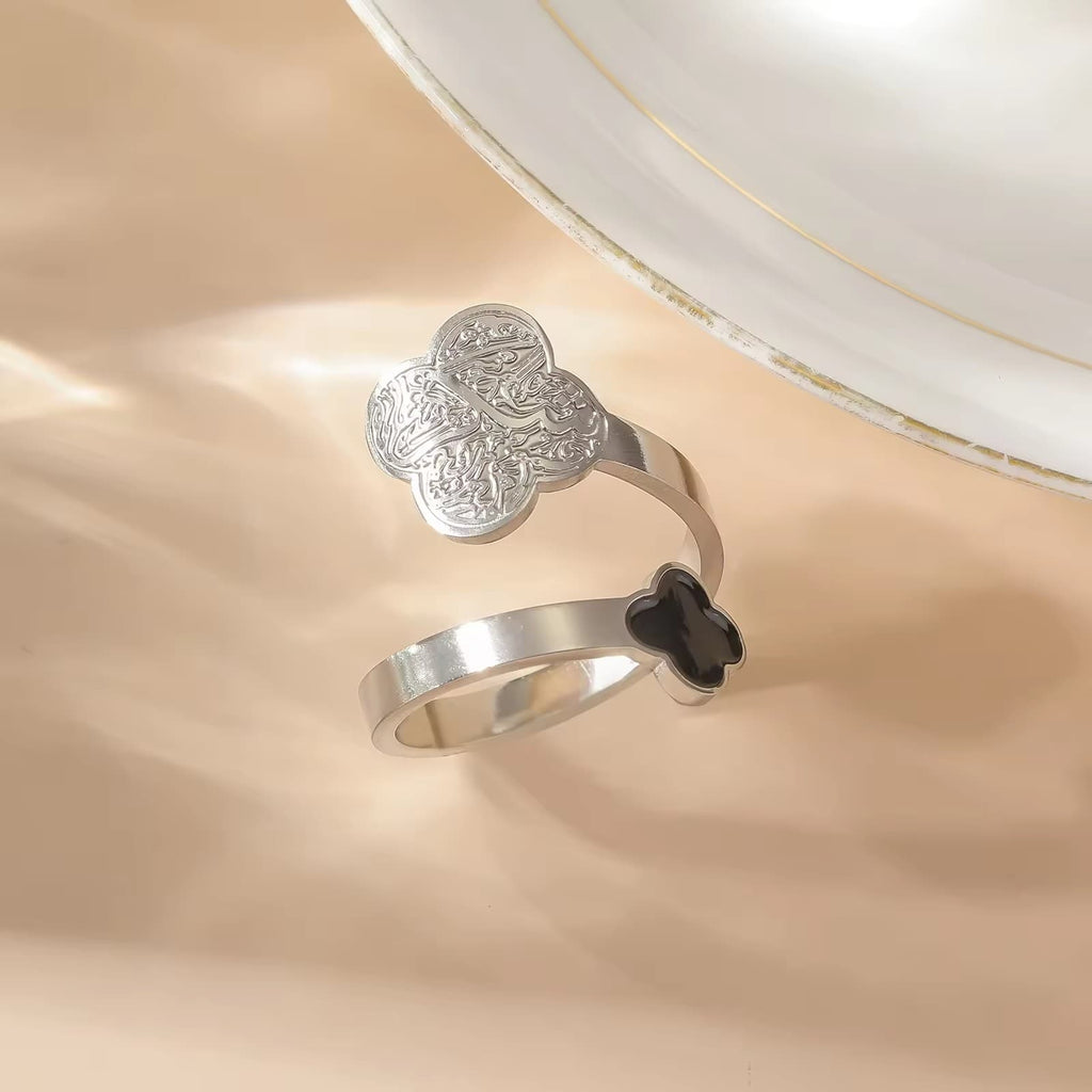 Silver Sabr Wrap Ring – Arabic Calligraphy Patience Virtue Ring | CIGAONI