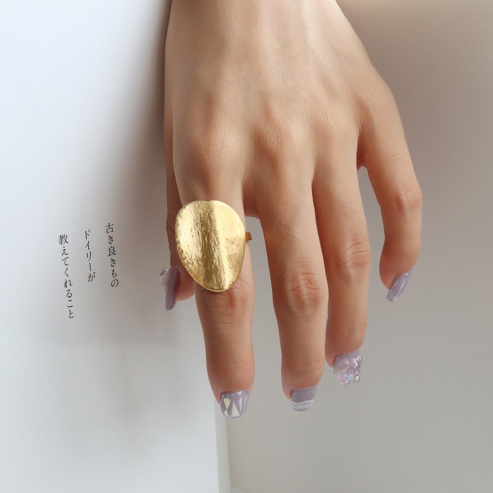 CIGAONI Sculpted Grace Ring | Textured Organic Statement Ring