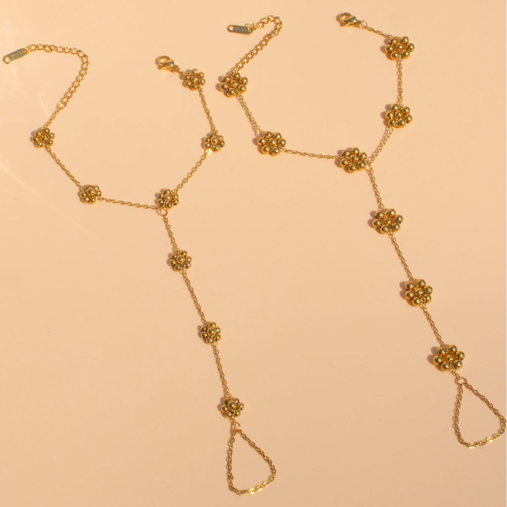Various floral designs for CIGAONI hand harness set - Durable tarnish-free spiritual fashion accessories


