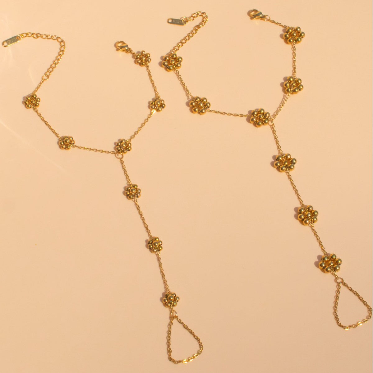 Various floral designs for CIGAONI hand harness set - Durable tarnish-free spiritual fashion accessories

