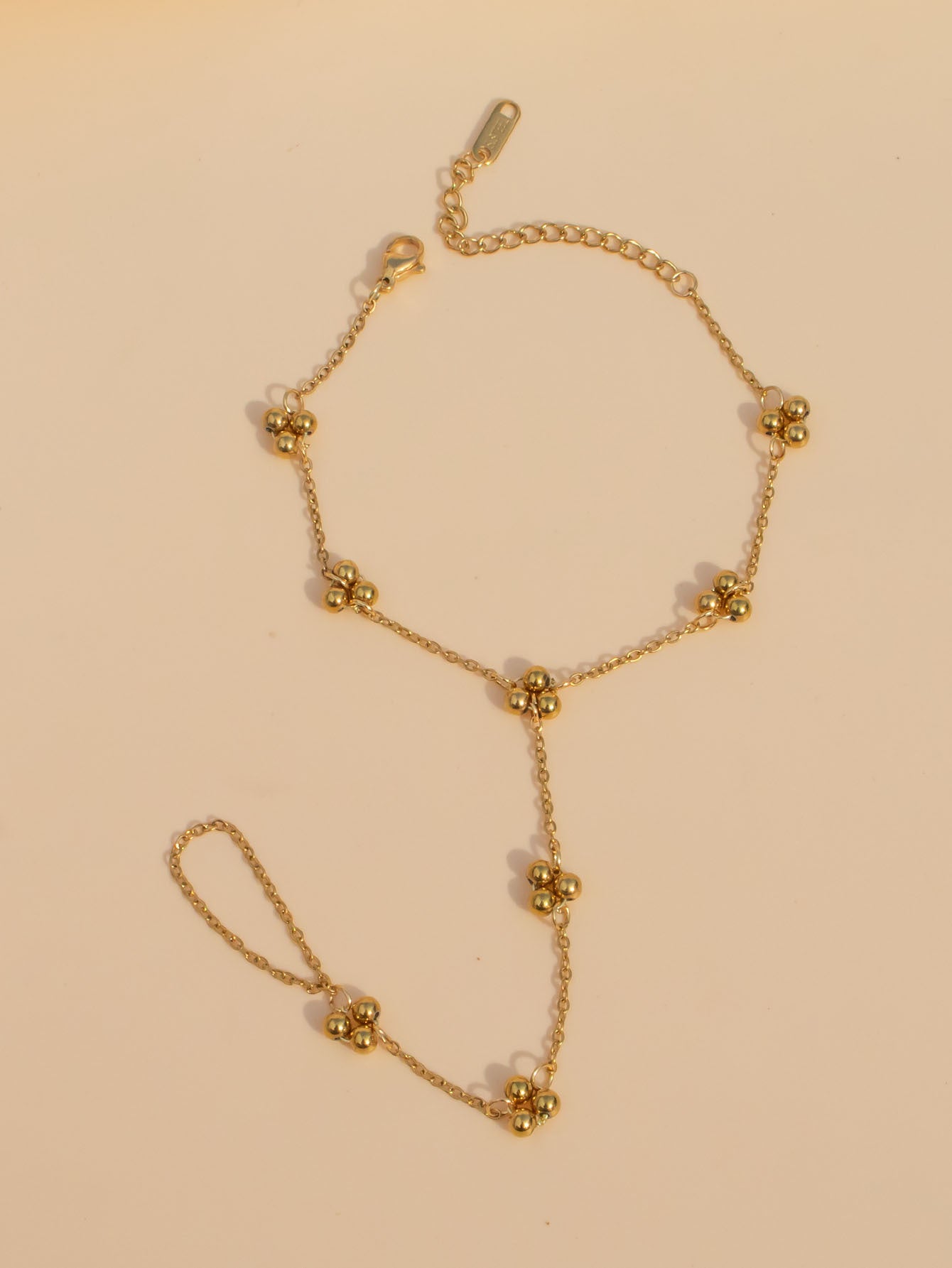 The Blossoming Grace Hand Chain - Handcrafted Floral Finger Bracelet in Stainless Steel | CIGAONI Signature Collection