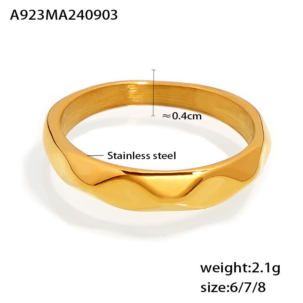 Golden Minimalist Stackable Ring Collection | Elegant Geometric Gold Rings for Women